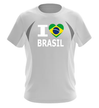 I love Brasil / Herz mit Landesflagge