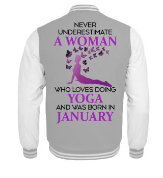 January Woman loving Yoga