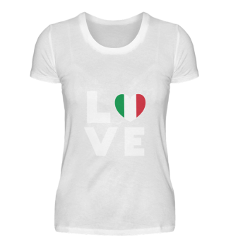 I love LOVE Italy Flag Flag Heart