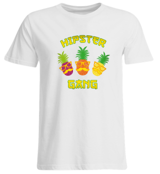 Hipster Gang Ananas bunte Früchte