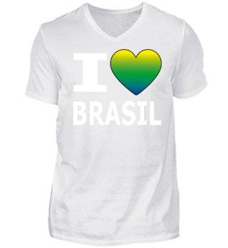 I love Brasil / Herz in Brasilien Farben