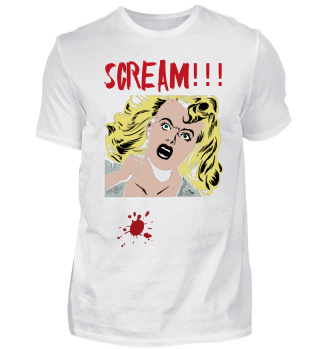 SCREAM HALLOWEEN Shirt in COMIC Style
