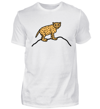 Wildkatze - Gepard auf einem Felsen
