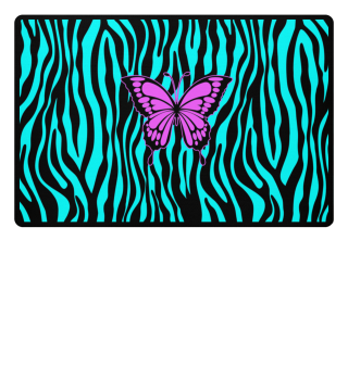 ♥ Butterfly On Zebra Stripes II