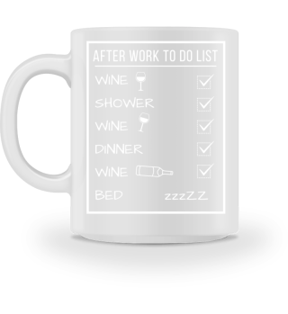 After Work To-Do List menu style T.Shirt