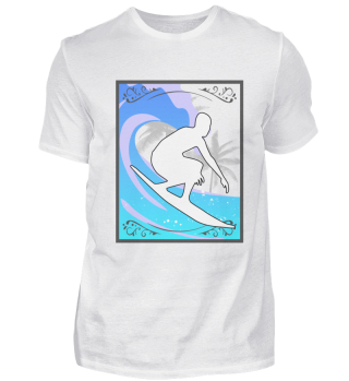 Surfen mit den Wellen Geschenk-T-Shirt