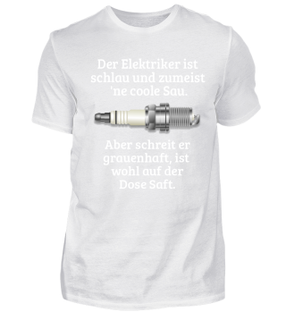 schwarzes cooles Elektriker-T-Shirt