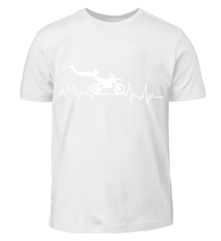 Heartbeat Motorrad rennen- T-Shirt