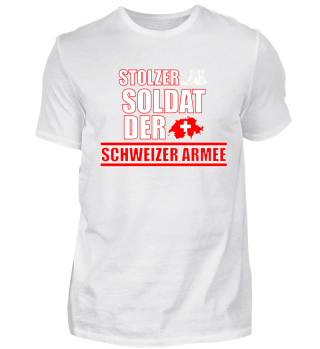 Militär T-Shirt Stolzer Soldat Schweiz