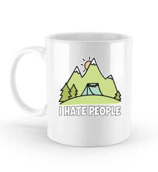 hasse Menschen camping Tasse Geschenk