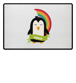  Pinguin mit Regenbogen aus Lübeck