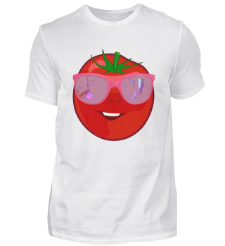Coole Tomate mit Sonnenbrille