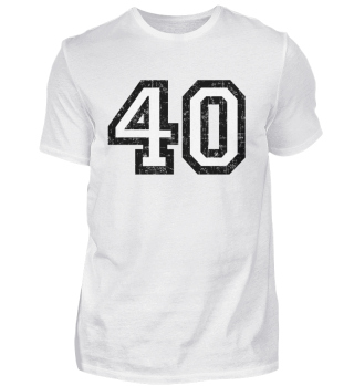 Nummer 40 (Vintage Weiß) T-Shirt