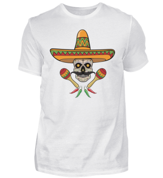 Totenkopf Sugar Skull Mexiko Muster, Tag der Toten