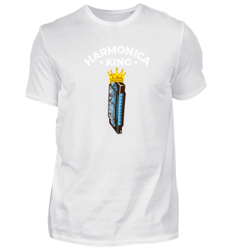 Harmonica King Funny Shirt Gift
