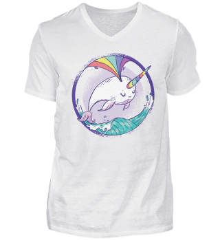 Rainbow narwhale - unicorn