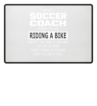 Soccer Coach Riding a Bike