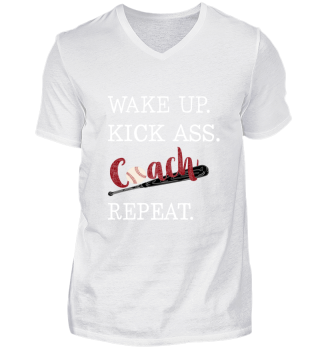 Wake Up. Kick Ass. Repeat. Baseball Gift