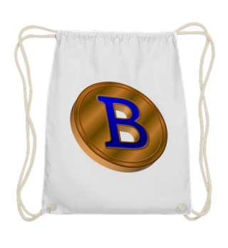 Die Bitcoin-Münzemt blauen B Idee