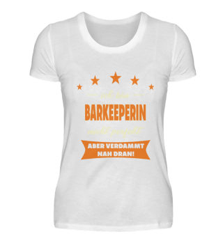 Barkeeperin T-Shirt Geschenk Sport Lusti
