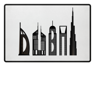 Dubai Skyline Souvenir Typografie