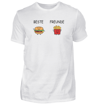 Burger Pommes Fastfood Beste Freunde