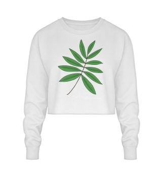 Crop-Sweatshirt Palmblatt