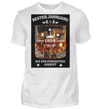 70. Geburtstag Herren T-Shirt Bester Jahrgang 1954