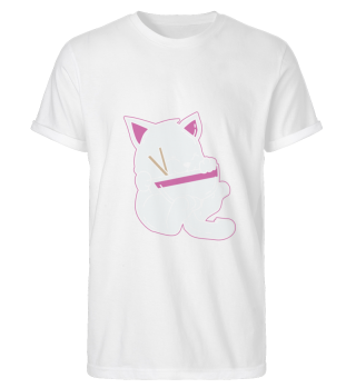 Cute Japanese Anime Cat TShirt Gift