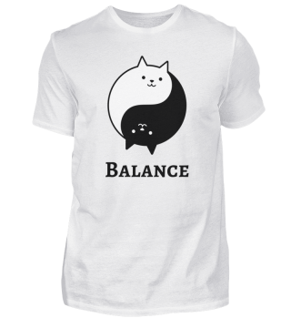 Zwei süße Katzen Yin-Yang Balance