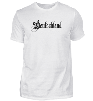 Deutschland T-shirt Fraktur Schrift Herren T-shirt