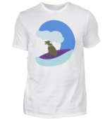 Dog surfing T-shirt Herren und Damen Lustiges Shirt