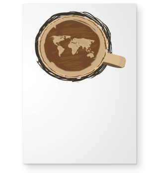 Weltkarte Kaffee Kaffeebohne Abenteuer