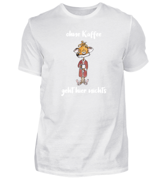 Kaffee Fuchs Müde Büro Lustiges T-Shirt