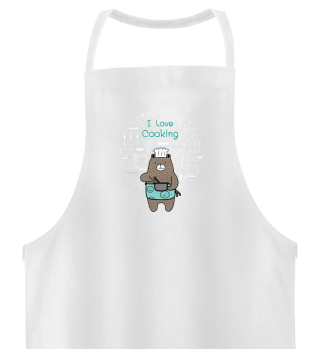 I Love Cooking! Dad Bear T-Shirt Father's Day Tee Shirt Gift