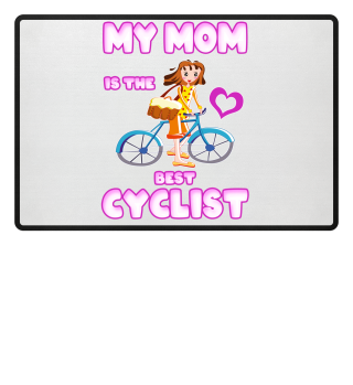 Mama ist die beste Fahrradfahrerin Kind