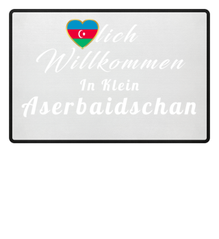 Aserbaidschan FUßMATTE Flagge Liebe Herz Heimat Stolz