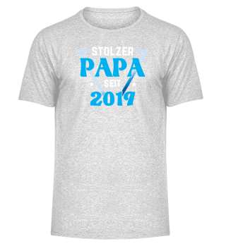 Stolzer Vater seit 2019 T-Shirt für Papa