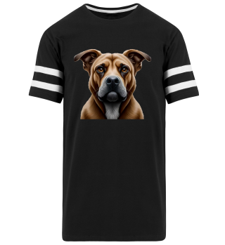 Herren Striped Long Shirt mit Design Dog #1