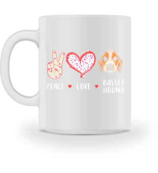 peace love Basset Hound