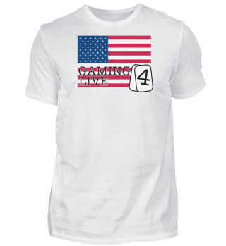 Gaming for (4) Life T-Shirt USA