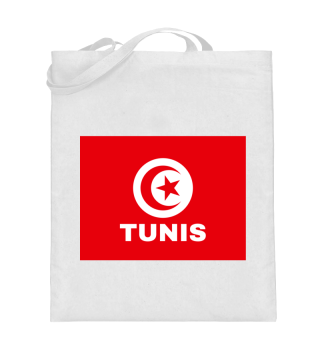 Tunis City in Tunisian Flag