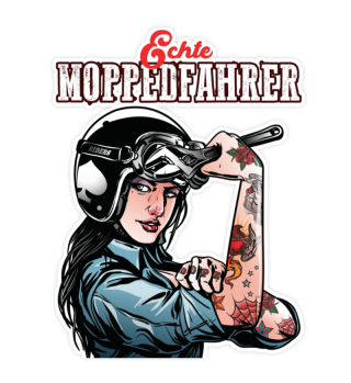 Sticker - Echte Moppedfahrer(in) Tattoo