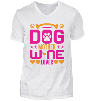 dog mother wine lover 