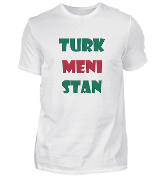 turkmenistan Landesname mit Farben