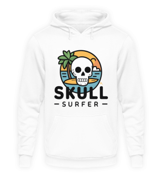 Skull - Surfing, Totenkopf mit Surfbrett 