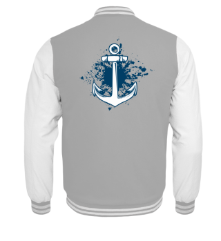 Anchor Navy Anchor drop into Blue Sea - 