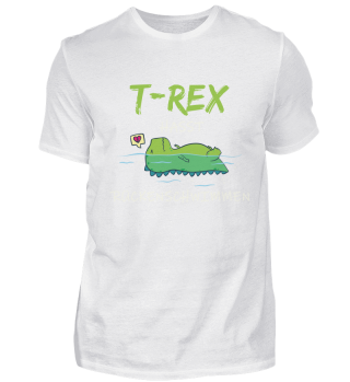 Lustige T-Rex Dino Schwimmen Geschenk