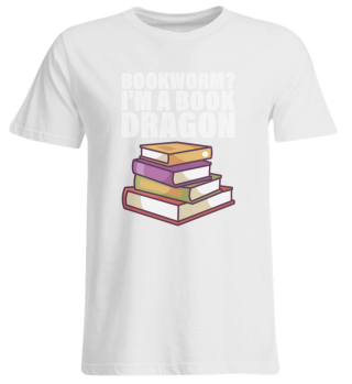 BOOK LOVERS BOOKWORM IN A BOOK DRAGON graphic