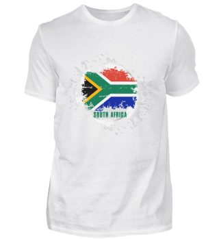 südafrika Flagge mit Klecks
